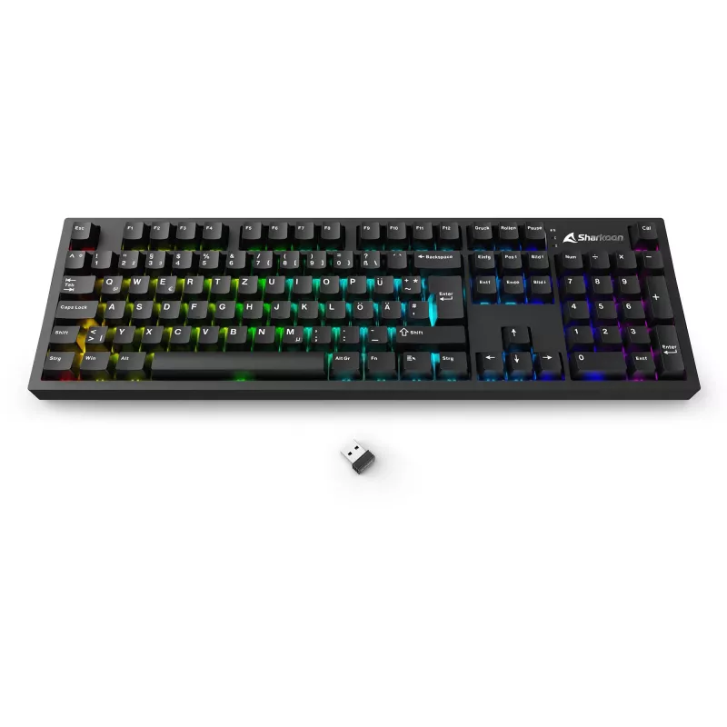 Sharkoon OfficePal KB70W mechaninė klaviatūra, Linear Silent, DE išdėstymas