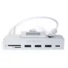 Satechi ST-UCICHS USB 3.2 Gen 1 Type-C dokas / prievadų replikatorius su USB-A, SD/MicroSD, sidabrinis