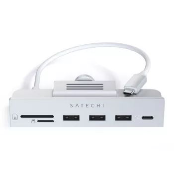 Satechi ST-UCICHS USB 3.2 Gen 1 Type-C dokas / prievadų replikatorius su USB-A, SD/MicroSD, sidabrinis