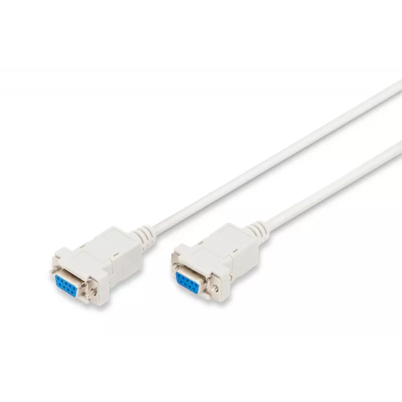 Assmann Zero-Modem jungiamasis kabelis. D-Sub9 F/F. 3,0 m. užtraukiami gaubtai. juoda (AK-610100-030-E)