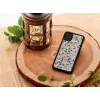 Dėklas iPhone 11 man and wood – mėlynas trikampis ant juodo, kietas apvalkalas