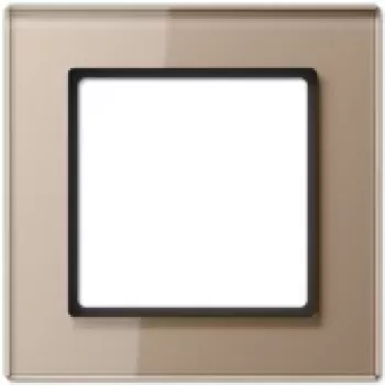 Stiklinis jungiklio dangtelis JUNG AC 581 GL CH šampano spalvos 84×84 mm