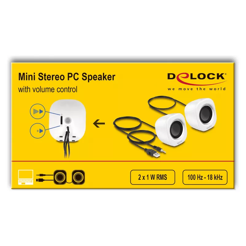 Garsiakalbiai DELOCK Mini Stereo 27008, 2W