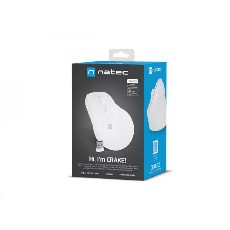 NATEC Crake 2 pelė Universal RF belaidė + Bluetooth optinė 2400 DPI