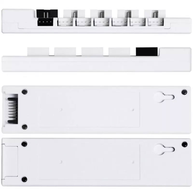 USB ir PWM šakotuvas Lian Li EDGE HUB EG-HUB01W — 4× USB, 6× PWM, baltas