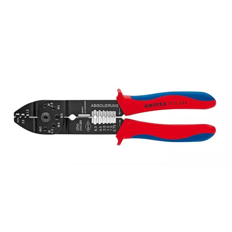 Knipex 97 21 215 B Crimpimo įrankis Juoda, Mėlyna, Raudona