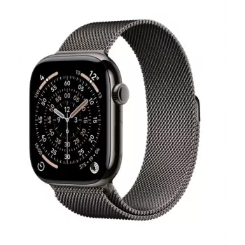 Apple Watch Series 11 GPS + Cellular 46 mm titano korpusas su Slate Milanese kilpa M/L
