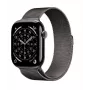 Apple Watch Series 11 GPS + Cellular 46 mm titano korpusas su Slate Milanese kilpa M/L