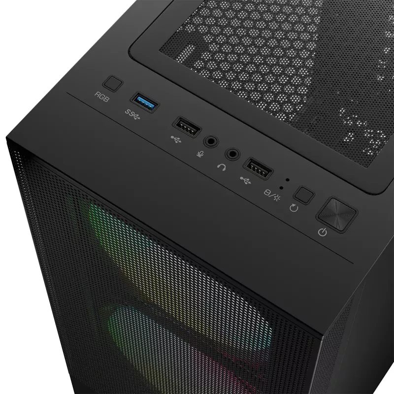Korpusas Logic ARYA ARGB MINIDI USB 3.0 Juodas