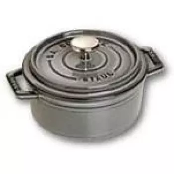 Staub 40509-474 apvalus kokotas 12 cm grafito pilkos spalvos ketus