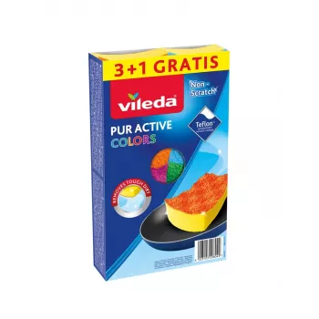Kempinė Vileda Pur Active Colors 4 vnt.