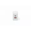 AC vidinis USB GaN įkroviklis DIGITUS DA-10301 — 30W, 1× USB-C, 1× USB-A, 100–240V, baltas