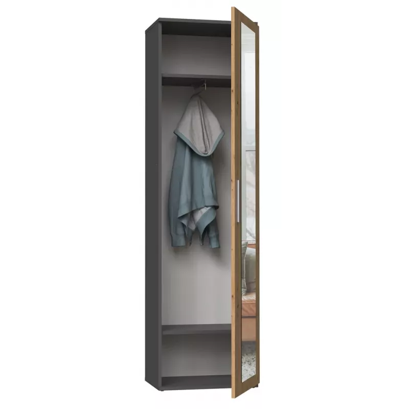 Spinta Top e shop DUO SZAFA ANT/ART KP — 1 duris, 2 lentynos, 500×350×1800 mm