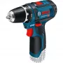 Bosch GSR 12V-15 Professional belaidis gręžtuvas-suktuvas 650 g juoda, mėlyna, raudona, sidabrinė