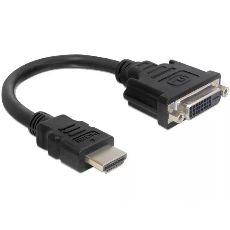 Kabelis HDMI-DVI M/F DeLOCK 0,2m