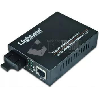 Lightwin LWC 10/100/1000 MM SC tinklo medijos keitiklis 1000 Mbit/s kelių režimų juodas