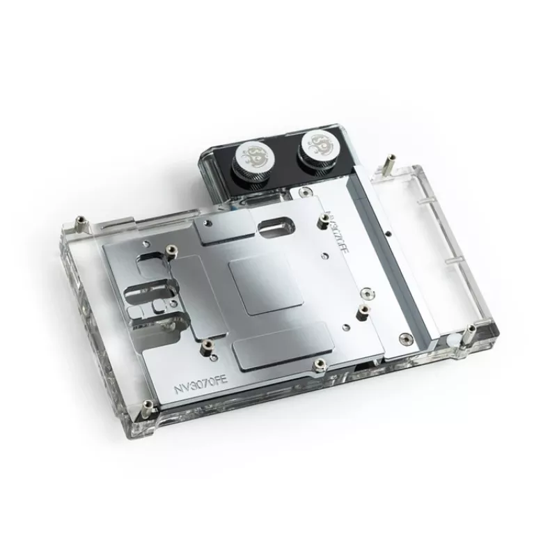 Vandens blokas BitsPower Classic VGA BP-VG3070FE – 125×171,4×28,4 mm, 3 kontaktų RGB, juodas/sidabrinis/permatomas