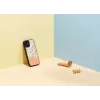 Apsauginis dėklas Man and Wood iPhone 12 mini – rožinė gėlė ant juodo