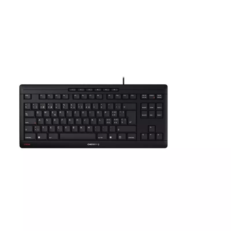 CHERRY STREAM TKL klaviatūra belaidė USB QWERTZ šveicariška juoda
