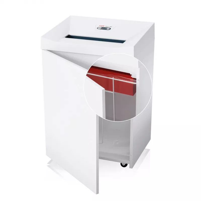 Smulkintuvas HSM Pure 740 juostinis pjovimas 3,9 mm, 400 mm darbinis plotis, smulkina CD ir kredito korteles