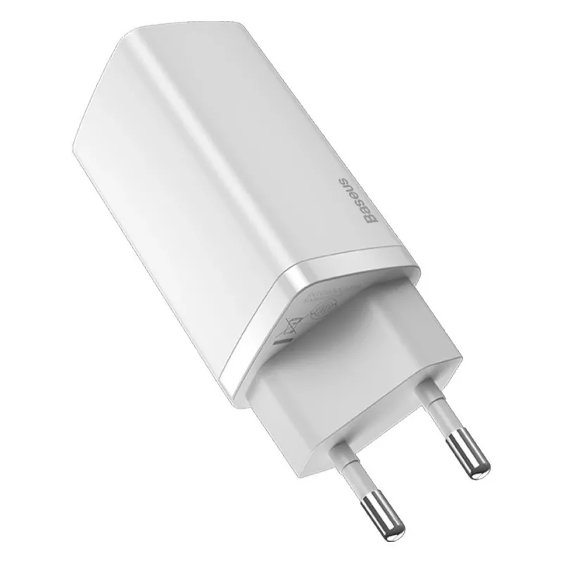 Kroviklis Baseus CCGAN2L-B02 20V 1xUSB 1xType-C balta