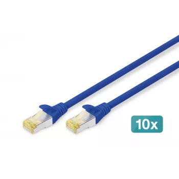 Tinklo kabelis Digitus CAT 6A S/FTP RJ-45 1m mėlynas