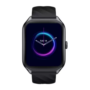 Išmanusis laikrodis Zeblaze GTS 4 — 1,94 colio (4,93 cm) AMOLED, 466×466 px, liečiamas ekranas, Wi‑Fi, silikoninis dirželis, juodas