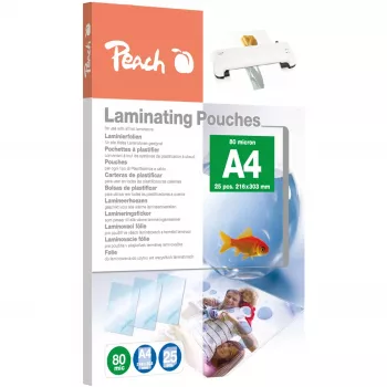 Laminavimo maišeliai Peach 510419 A4 80 mikronų 25 vnt.