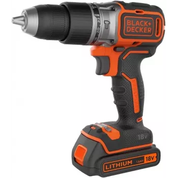Gręžtuvas su pistoletine rankena Black & Decker BCD383D2XK-QW 18 V, 2 Ah x2, 13 mm griebtuvas, oranžinis