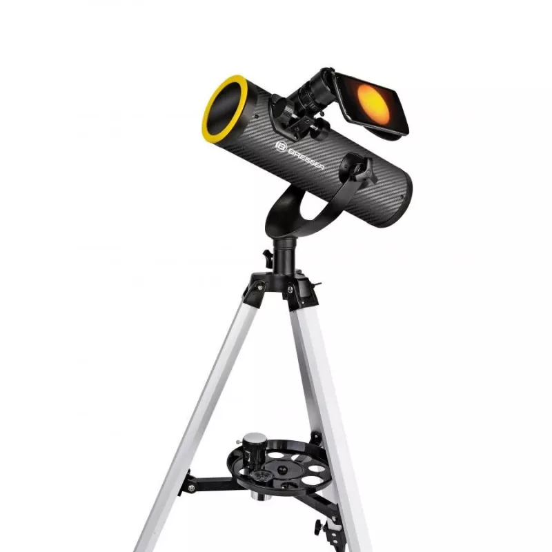 Reflektorinis teleskopas Bresser Optics Solarix 76/350 juodas sidabrinis