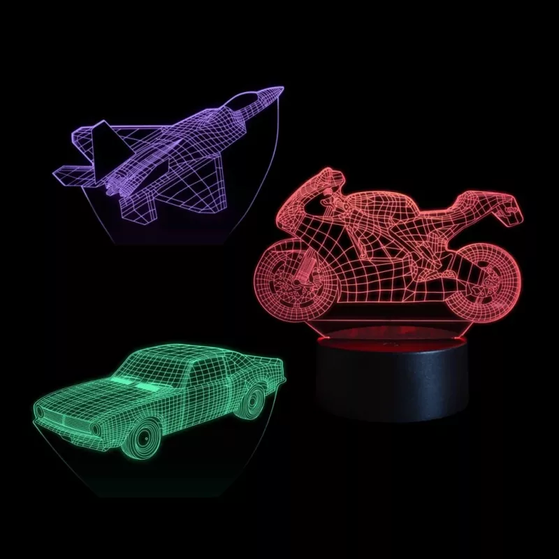 LED dekoratyvinė automobilio lempa MANTA SNL121RGB RGB 3D šviesa automobiliams ir motociklams