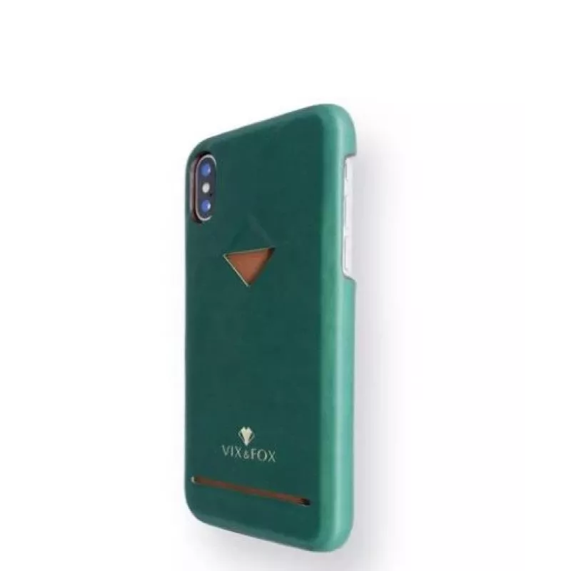 VixFox užpakalinis dėklas su kortelių kišene iPhone XSMAX – miško žalia