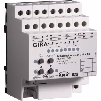 GIRA 216000 KNX/EIB žaliuzių pavara 4 kanalų 230VAC REG