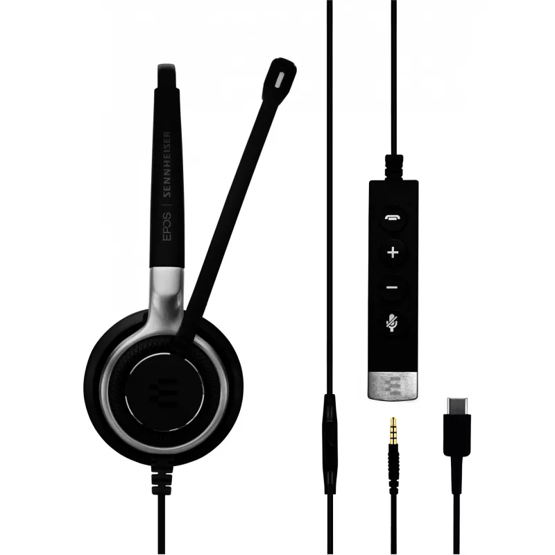 EPOS Sennheiser Ausinė Impact SC 635 USB-C 3,5 mm mono juoda sidabrinė (1000669)