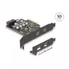 PCI Express x4 plėtimosi kortelė DELOCK 90345 su 2 išoriniais USB Type-C prievadais