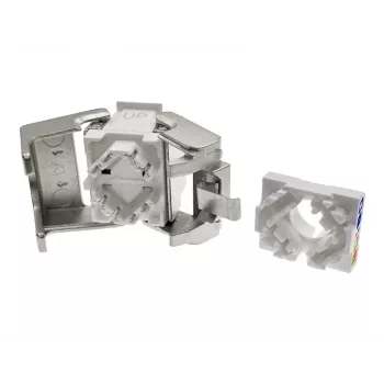 Keystone modulis Alantec MB005-1 plokščias nerūdijantis plienas RJ-45, lizdas, Cat6a, AWG 22/24