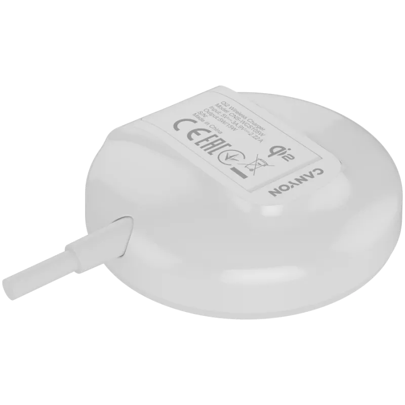 Belaidis įkroviklis CANYON WS-105 15W Qi2 baltas – 15W belaidis įkrovimas, Qi2 suderinamas