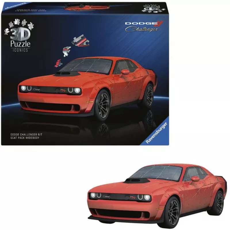 3D dėlionė Ravensburger Dodge Challenger R/T Scat Pack Widebody – Iconics serija, modelio replika