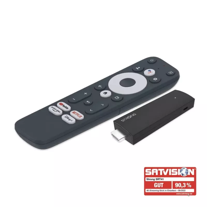 Strong SRT 41 Smart TV dongle HDMI 4K Ultra HD Android juodas