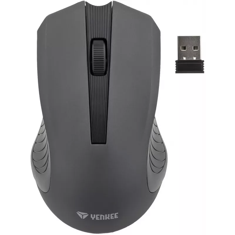 Yenkee YMS 2015GY Monaco 2,4 GHz simetriška belaidė pelė, 3 mygtukai, 10 m nuotolis