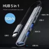 Qoltec 53790 USB-C 3.1 5in1 adapteris – USB-C PD, USB-C, 2x USB 2.0, USB 3.0