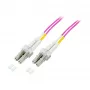 Šuoliukas dupleksinis LC-LC 50/125µ, OM4, LSZH, erika Violet, 2.0mm, 2m (EFB Elektronik O0319.2)