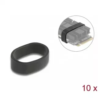 Guminis žiedas DeLOCK M.2 SSD ir radiatoriaus tvirtinimui, juodas, 10 vnt.