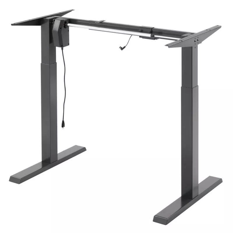 Ergo Office ER-433 reguliuojamo aukščio elektrinis stalas, pilkas, maks. aukštis 123 cm, 80 kg - be stalviršio, skirtas darbui stovint ir sėdint