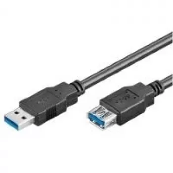 Wentronic Goobay USB 3.0 SuperSpeed prailginimo laidas, juodas, 1,8 m - USB 3.0 kištukas (A tipas) > USB 3.0 lizdas (A tipas) (93998)