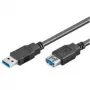 Wentronic Goobay USB 3.0 SuperSpeed prailginimo laidas, juodas, 1,8 m - USB 3.0 kištukas (A tipas) > USB 3.0 lizdas (A tipas) (93998)