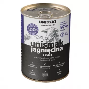 Šlapias ėdalas šunims Uniszki Unismak Avienos receptas 400 g