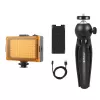 Stovas Tripod Puluz PKT3131B su integruota LED lempa ir telefono laikikliu