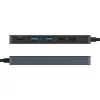 USB-C stotelė HYPER HD4101BKGL — 5 prievadų (USB-C, USB 3.2 Gen1 Type-A, HDMI 4K), 5000 Mbit/s, Juoda