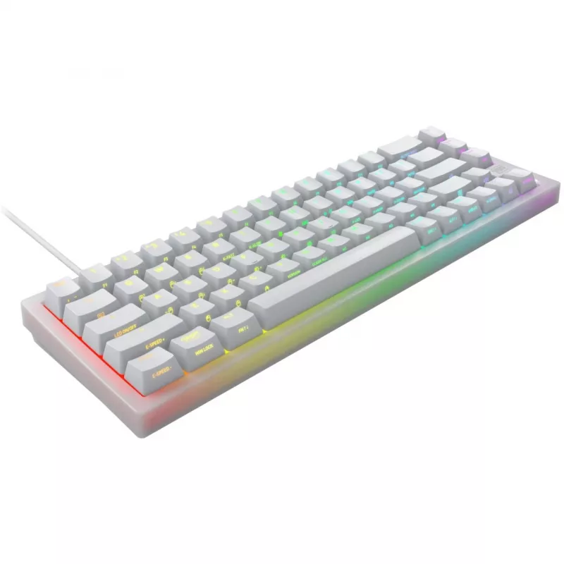 CHERRY K5V2 kompaktiška žaidimų klaviatūra USB QWERTY angliškas išdėstymas balta 67 klavišai RGB LED
